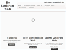 Tablet Screenshot of cumberlandwinds.org